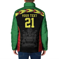 Malawi Cricket Custom Padded Jacket Malawi Chevron Pattern - Wonder Print Shop