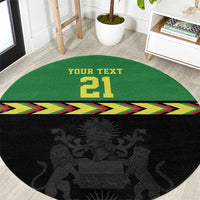 Malawi Cricket Custom Round Carpet Malawi Chevron Pattern - Wonder Print Shop
