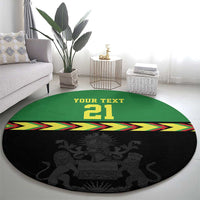 Malawi Cricket Custom Round Carpet Malawi Chevron Pattern - Wonder Print Shop