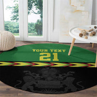 Malawi Cricket Custom Round Carpet Malawi Chevron Pattern - Wonder Print Shop