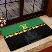 Malawi Cricket Custom Rubber Doormat Malawi Chevron Pattern - Wonder Print Shop
