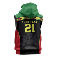 Malawi Cricket Custom Sleeveless Zip Hoodie Malawi Chevron Pattern - Wonder Print Shop