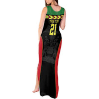 Malawi Cricket Custom Tank Maxi Dress Malawi Chevron Pattern - Wonder Print Shop