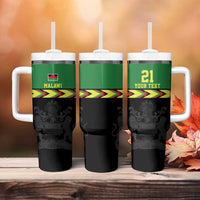 Malawi Cricket Custom Tumbler With Handle Malawi Chevron Pattern - Wonder Print Shop