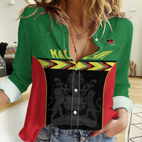 Malawi Cricket Custom Women Casual Shirt Malawi Chevron Pattern - Wonder Print Shop