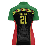 Malawi Cricket Custom Women Polo Shirt Malawi Chevron Pattern - Wonder Print Shop