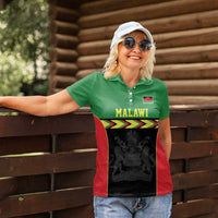 Malawi Cricket Custom Women Polo Shirt Malawi Chevron Pattern - Wonder Print Shop