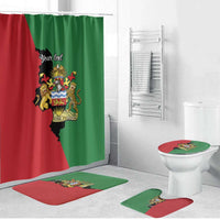 Malawi Flag Map Bathroom Set Simple Malawi Emblem Coat of Arms - Wonder Print Shop
