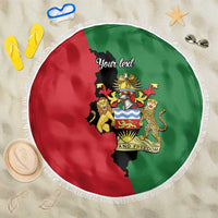 Malawi Flag Map Beach Blanket Simple Malawi Emblem Coat of Arms - Wonder Print Shop