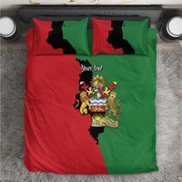 Malawi Flag Map Bedding Set Simple Malawi Emblem Coat of Arms - Wonder Print Shop