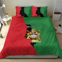 Malawi Flag Map Bedding Set Simple Malawi Emblem Coat of Arms - Wonder Print Shop
