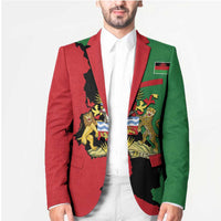 Malawi Flag Map Blazer Simple Malawi Emblem Coat of Arms - Wonder Print Shop