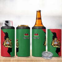 Malawi Flag Map 4 in 1 Can Cooler Tumbler Simple Malawi Emblem Coat of Arms - Wonder Print Shop