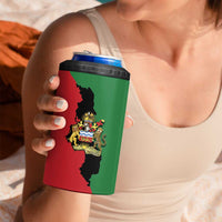 Malawi Flag Map 4 in 1 Can Cooler Tumbler Simple Malawi Emblem Coat of Arms - Wonder Print Shop