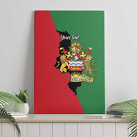 Malawi Flag Map Canvas Wall Art Simple Malawi Emblem Coat of Arms - Wonder Print Shop