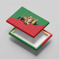 Malawi Flag Map Canvas Wall Art Simple Malawi Emblem Coat of Arms - Wonder Print Shop