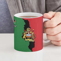 Malawi Flag Map Ceramic Mug Simple Malawi Emblem Coat of Arms - Wonder Print Shop