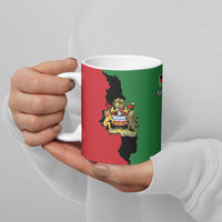 Malawi Flag Map Ceramic Mug Simple Malawi Emblem Coat of Arms - Wonder Print Shop
