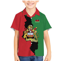 Malawi Flag Map Family Matching Mermaid Dress and Hawaiian Shirt Simple Malawi Emblem Coat of Arms - Wonder Print Shop