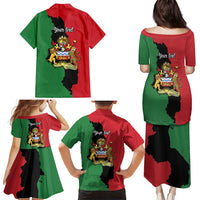 Malawi Flag Map Family Matching Puletasi and Hawaiian Shirt Simple Malawi Emblem Coat of Arms - Wonder Print Shop