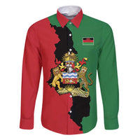 Malawi Flag Map Family Matching Summer Maxi Dress and Hawaiian Shirt Simple Malawi Emblem Coat of Arms - Wonder Print Shop