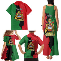 Malawi Flag Map Family Matching Tank Maxi Dress and Hawaiian Shirt Simple Malawi Emblem Coat of Arms - Wonder Print Shop