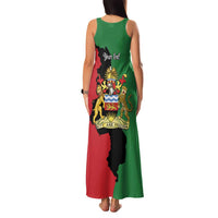 Malawi Flag Map Family Matching Tank Maxi Dress and Hawaiian Shirt Simple Malawi Emblem Coat of Arms - Wonder Print Shop
