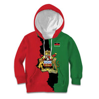 Malawi Flag Map Kid Hoodie Simple Malawi Emblem Coat of Arms - Wonder Print Shop