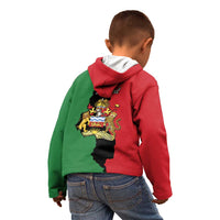 Malawi Flag Map Kid Hoodie Simple Malawi Emblem Coat of Arms - Wonder Print Shop