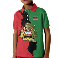 Malawi Flag Map Kid Polo Shirt Simple Malawi Emblem Coat of Arms - Wonder Print Shop