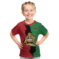Malawi Flag Map Kid T Shirt Simple Malawi Emblem Coat of Arms - Wonder Print Shop
