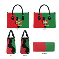 Malawi Flag Map Leather Bag Simple Malawi Emblem Coat of Arms - Wonder Print Shop