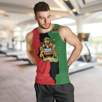 Malawi Flag Map Men Tank Top Simple Malawi Emblem Coat of Arms - Wonder Print Shop