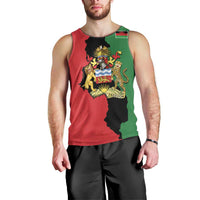 Malawi Flag Map Men Tank Top Simple Malawi Emblem Coat of Arms - Wonder Print Shop