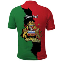 Malawi Flag Map Polo Shirt Simple Malawi Emblem Coat of Arms - Wonder Print Shop