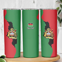Malawi Flag Map Skinny Tumbler Simple Malawi Emblem Coat of Arms - Wonder Print Shop