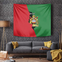 Malawi Flag Map Tapestry Simple Malawi Emblem Coat of Arms - Wonder Print Shop