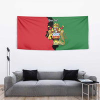 Malawi Flag Map Tapestry Simple Malawi Emblem Coat of Arms - Wonder Print Shop