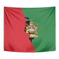 Malawi Flag Map Tapestry Simple Malawi Emblem Coat of Arms - Wonder Print Shop