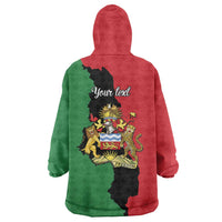Malawi Flag Map Wearable Blanket Hoodie Simple Malawi Emblem Coat of Arms - Wonder Print Shop