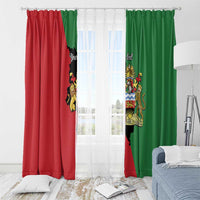 Malawi Flag Map Window Curtain Simple Malawi Emblem Coat of Arms - Wonder Print Shop