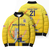 Custom Cricket Malaysia East Asia-Pacific Bomber Puffer Jacket Malaysia Road to Glory - Wonder Print Shop