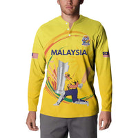 Custom Cricket Malaysia East Asia-Pacific Button Sweatshirt Malaysia Road to Glory - Wonder Print Shop