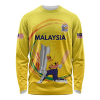 Custom Cricket Malaysia East Asia-Pacific Long Sleeve Shirt Malaysia Road to Glory - Wonder Print Shop