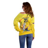 Custom Cricket Malaysia East Asia-Pacific Off Shoulder Sweater Malaysia Road to Glory - Wonder Print Shop