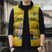 Custom Cricket Malaysia East Asia-Pacific Sleeveless Puffer Jacket Malaysia Road to Glory - Wonder Print Shop
