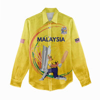 Custom Cricket Malaysia East Asia-Pacific Women Casual Shirt Malaysia Road to Glory - Wonder Print Shop