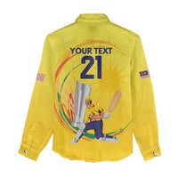 Custom Cricket Malaysia East Asia-Pacific Women Casual Shirt Malaysia Road to Glory - Wonder Print Shop