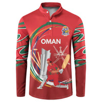 Custom Cricket Oman East Asia-Pacific Button Sweatshirt Oman Home Victory Spirit - Wonder Print Shop