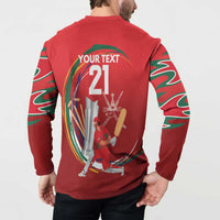 Custom Cricket Oman East Asia-Pacific Button Sweatshirt Oman Home Victory Spirit - Wonder Print Shop